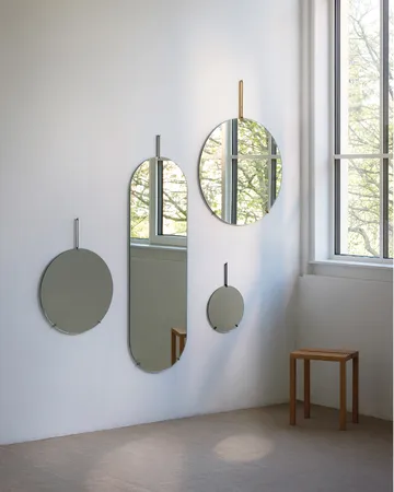 Moebe wall mirror 133 cm - Stainless steel - MOEBE