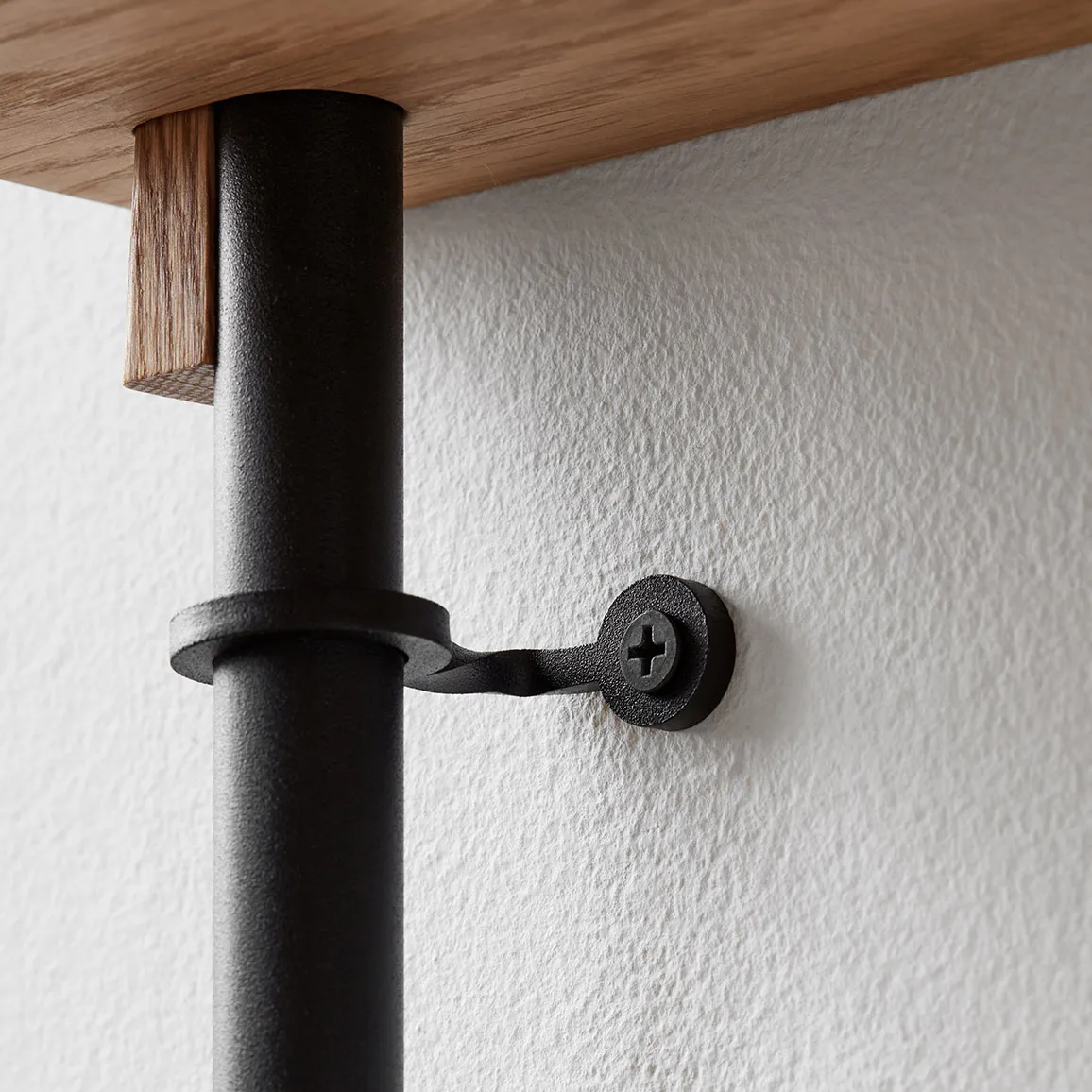 Moebe wall mount and plugs, Black MOEBE