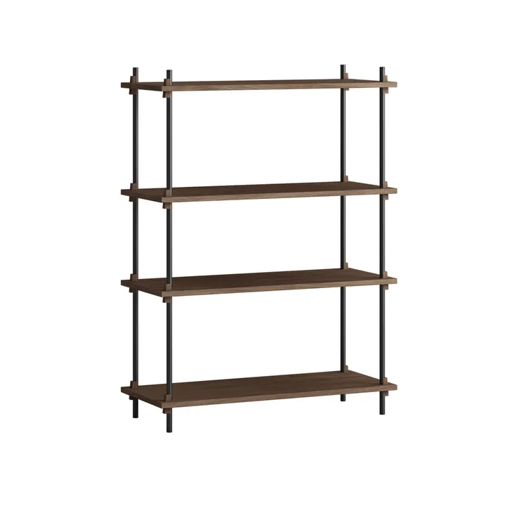 Shelving System classic shelf - Smoked oak-black, 86x115x35 cm, S.115.1.A - MOEBE