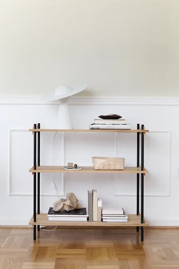 Shelving System classic shelf - Smoked oak-black, 86x65x35 cm, S.65.1.A - MOEBE