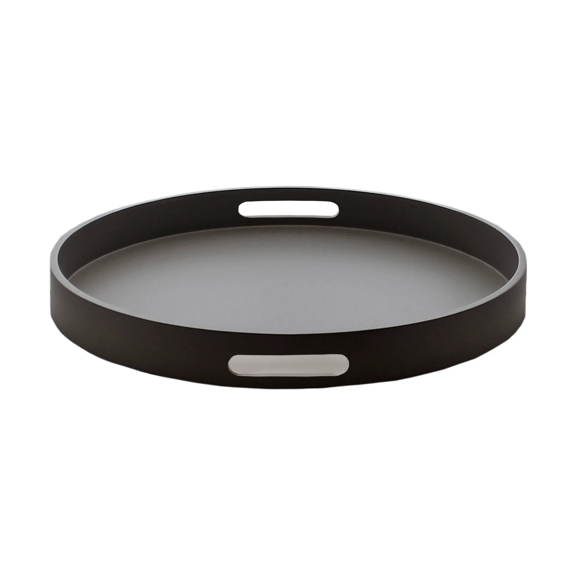 Matte lacquered serving tray Ø40x4 cm, Black Mojoo
