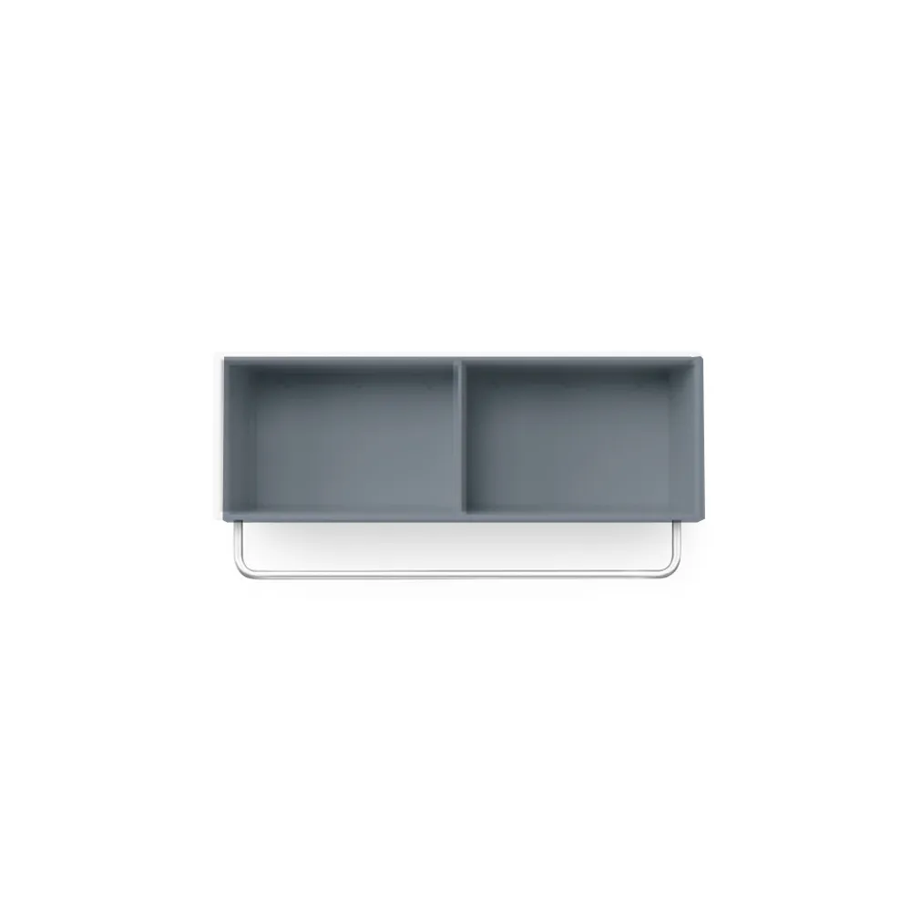 COAT hat shelf with clothes rails, Graphic 100, incl. suspension Montana