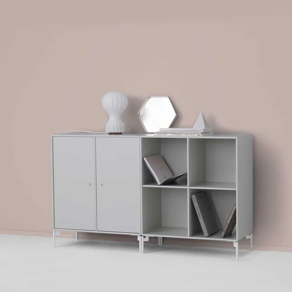 Pair side table, Fennel 144, chrome legs Montana