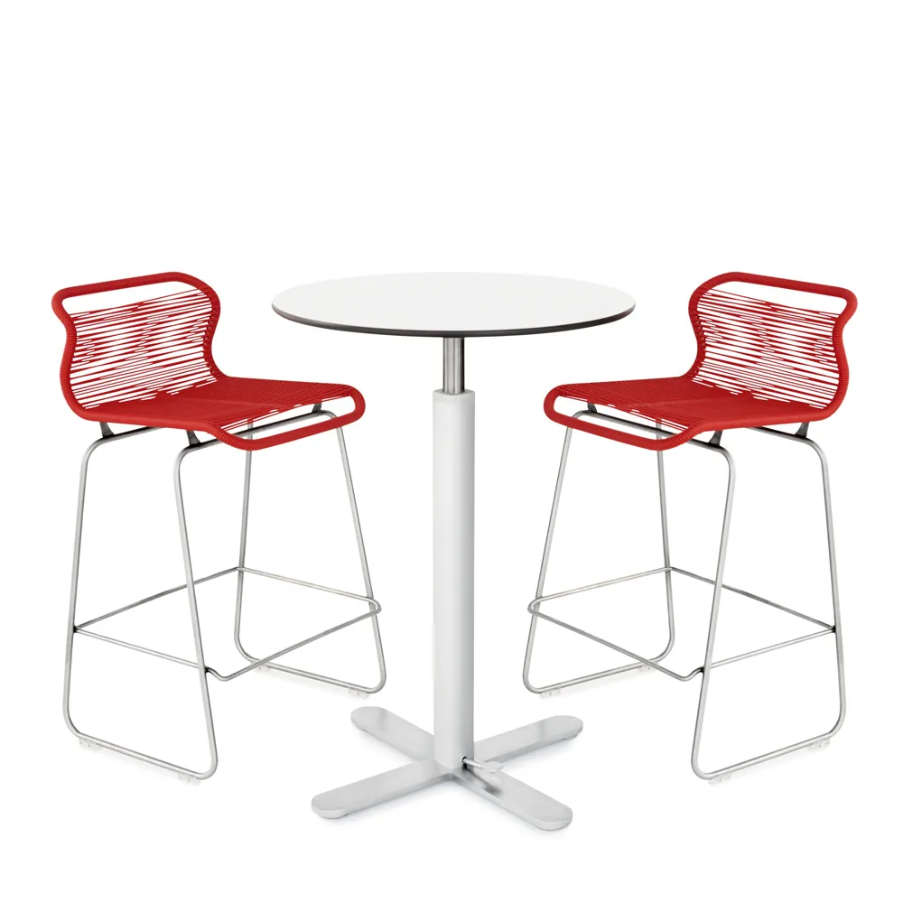 Panton One kitchen barstool, Duke, stainless steel Montana