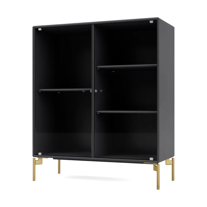 Ripple II display cabinet 69.6x82.2x30 cm - Anthracite-legs brass - Montana
