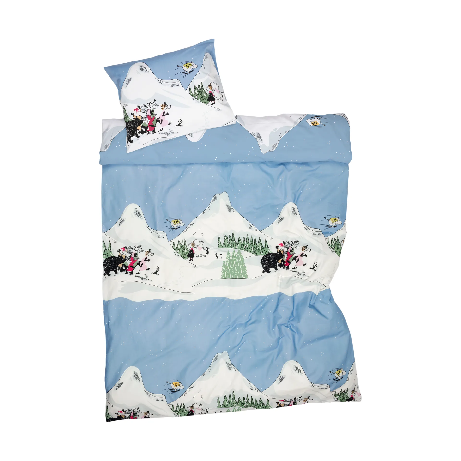 Moomin bed set Ski jumping, 150x210 cm Moomin Arabia