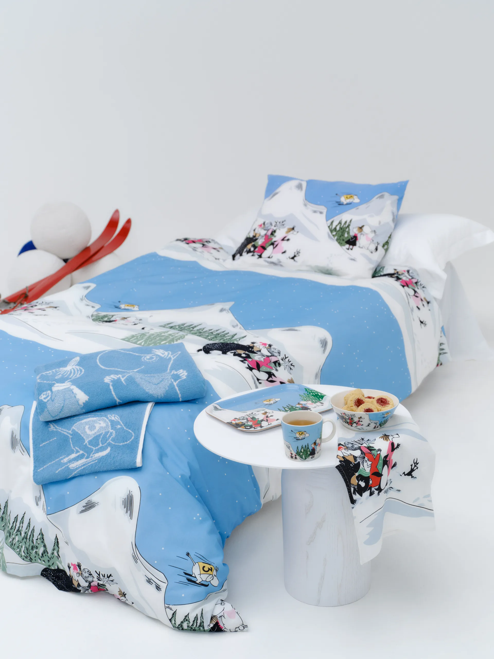 Moomin bed set Ski jumping, 150x210 cm Moomin Arabia