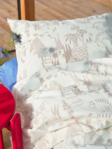 Moomin bedding set 240x210 cm - Garden Party Beige - Moomin Arabia