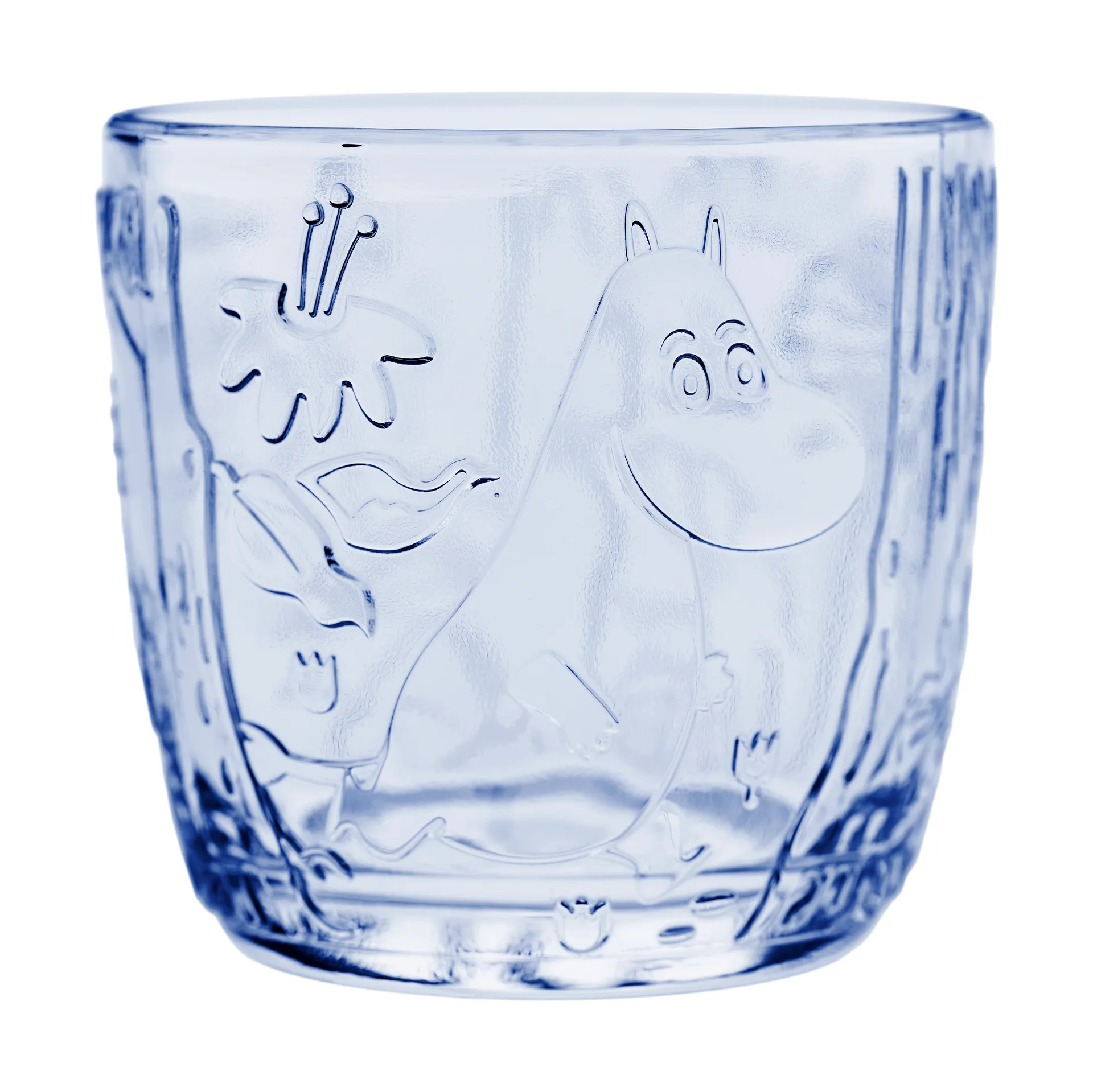 Moomin drinking glass 28 cl 2-pack, Light blue Moomin Arabia