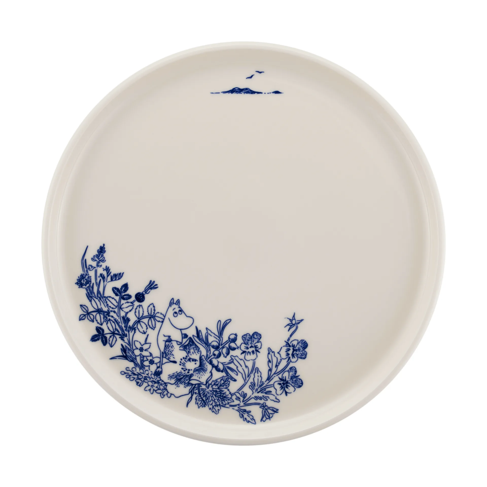 Moomin Haru plate Ø25 cm, Blue-white Moomin Arabia