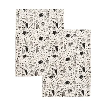 Moomin kitchen towel 50x70 cm 2-pack - Off-white - Moomin Arabia