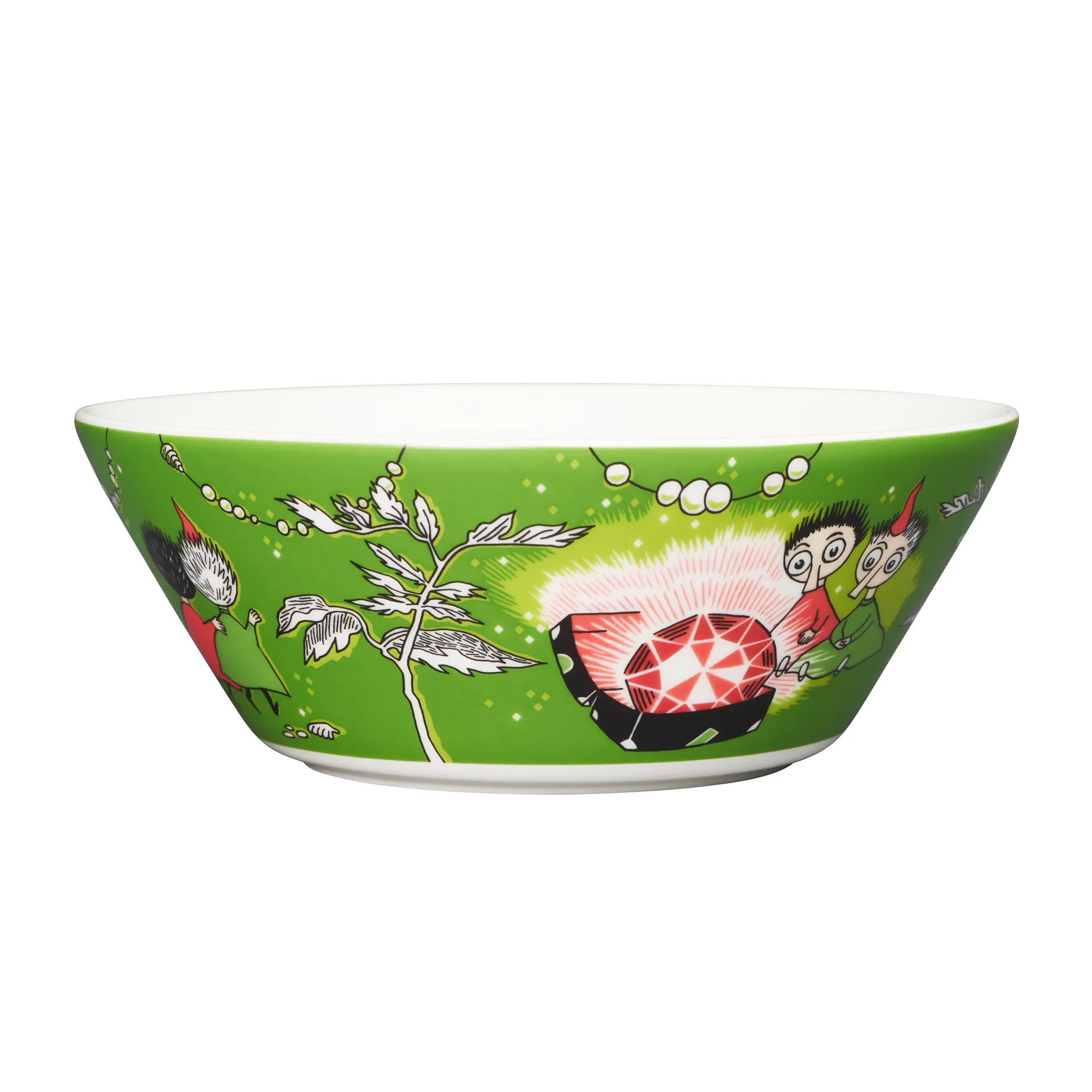 Thingumy & Bob King's Ruby Moomin bowl, green Moomin Arabia