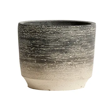 Kanji flower pot Ø 15 cm - Grey - MUUBS