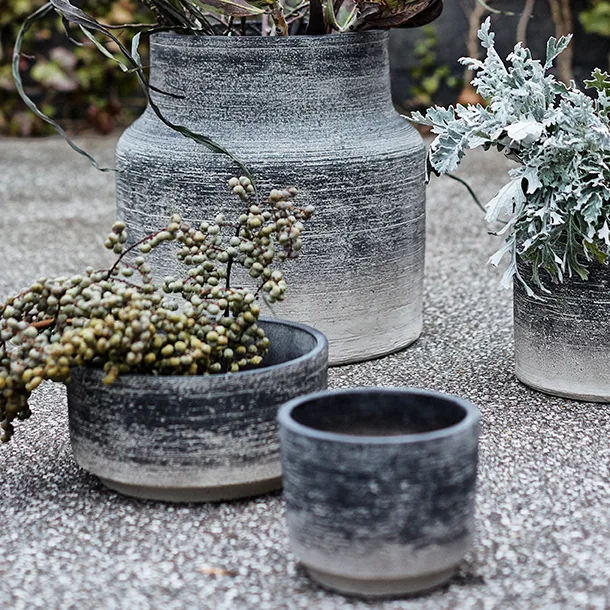 Kanji flower pot Ø 15 cm, Grey MUUBS