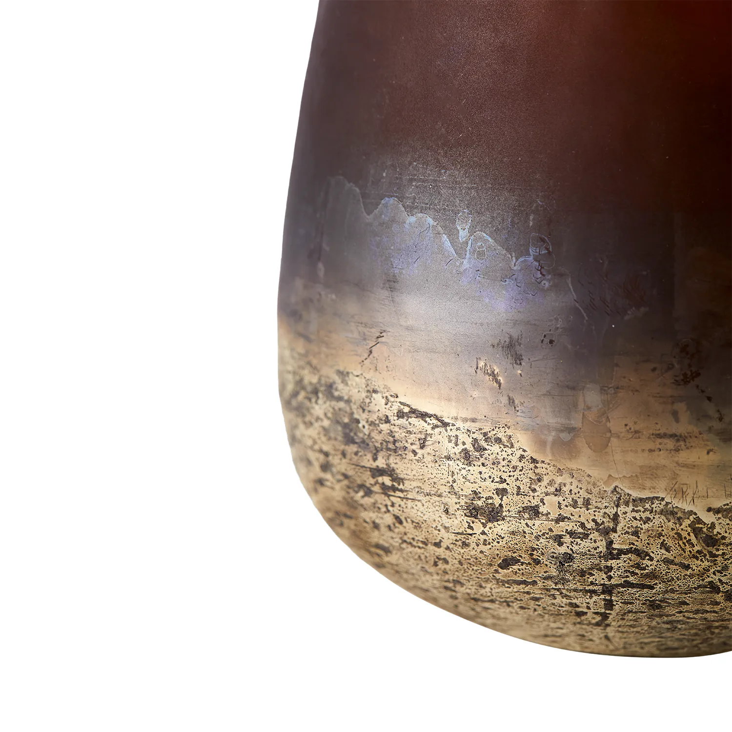 Lana vase Ø15x15 cm, Brown-gold MUUBS