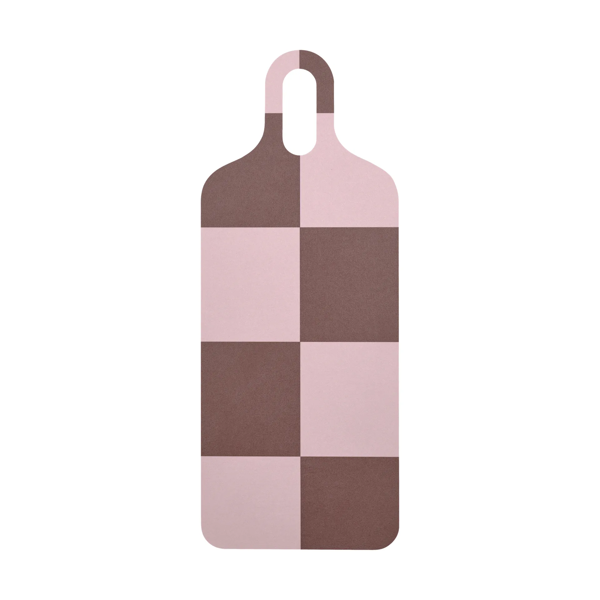 Checks & Stripes tray 13x33 cm, Brown-pink-green Muurla