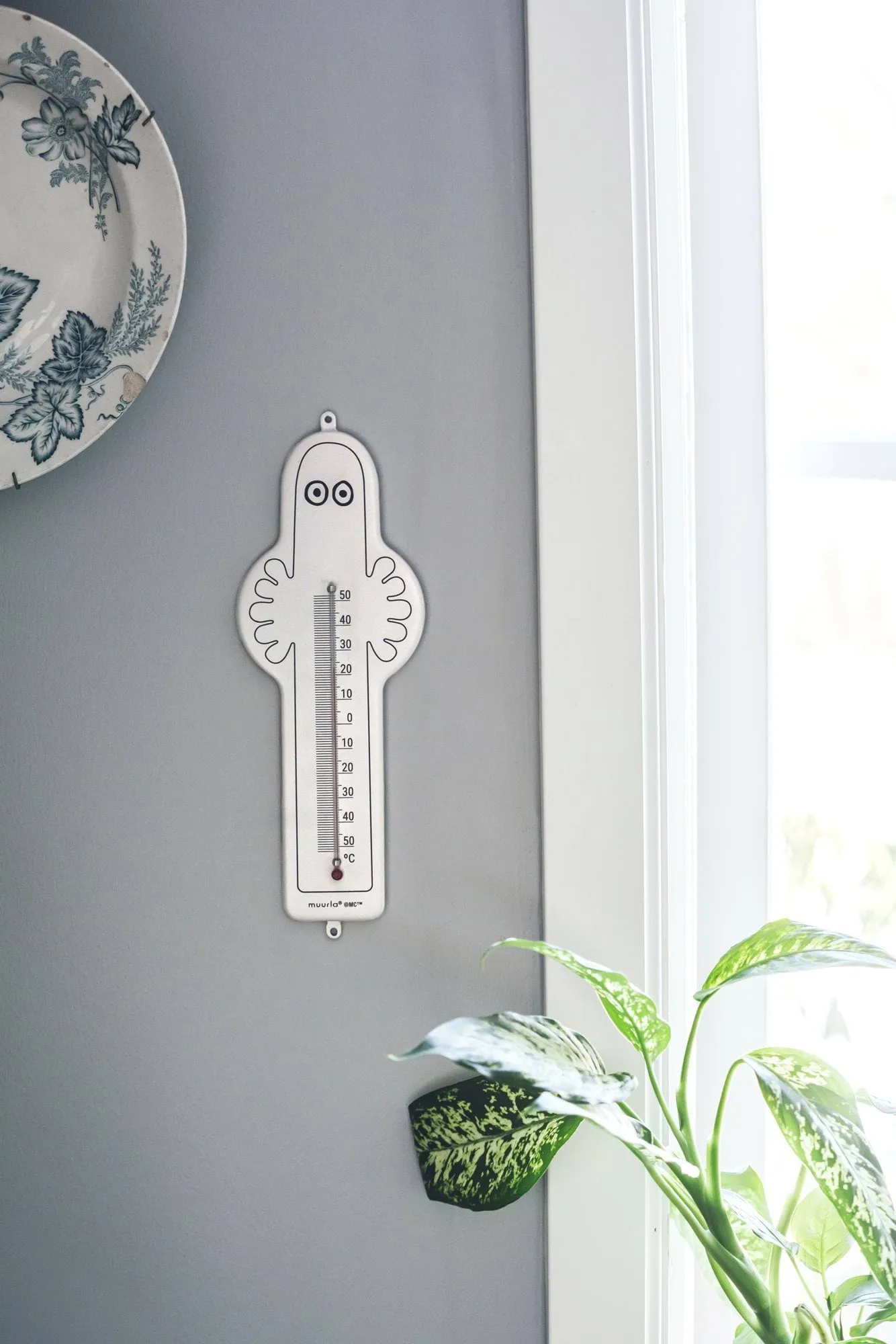 Hattifatteners thermometer 25 cm, Galvanised Muurla