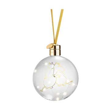 Moomin 80 Christmas bauble with LED light Ø11 cm - Clear - Muurla