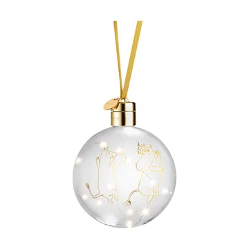 Moomin 80 Christmas bauble with LED light Ø11 cm - Clear - Muurla
