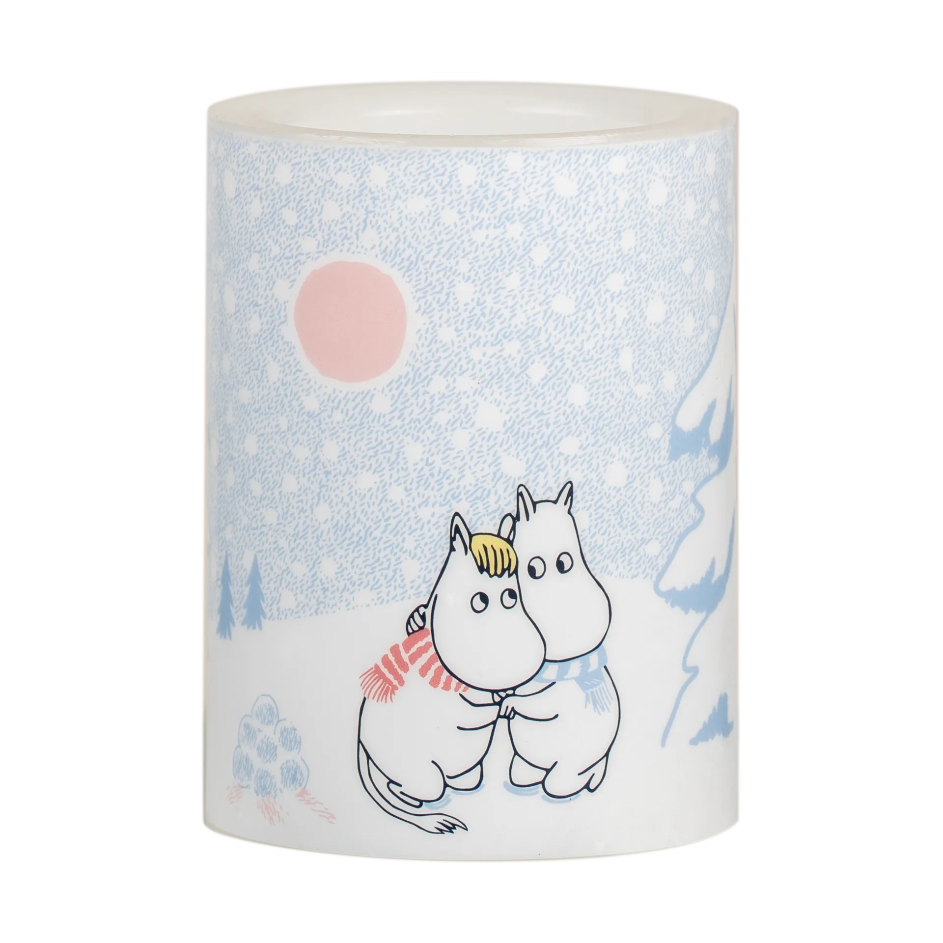 Moomin block candle LED 10 cm, Let it snow Muurla