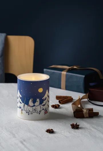 Moomin block candle LED 12,5 cm - Starry night - Muurla