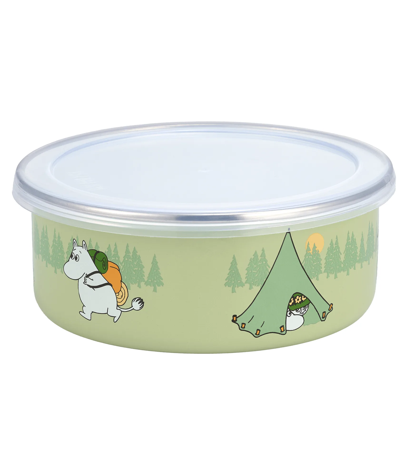 Moomin enamel jar with lid 0.8 L, Campers Muurla