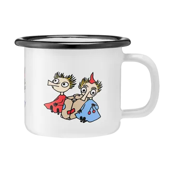 Moomin enamel mug 1.5 dl - Thingumy and Bob - Muurla