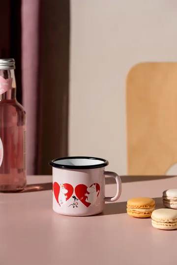 Moomin enamel mug 25 cl - Heart - Muurla