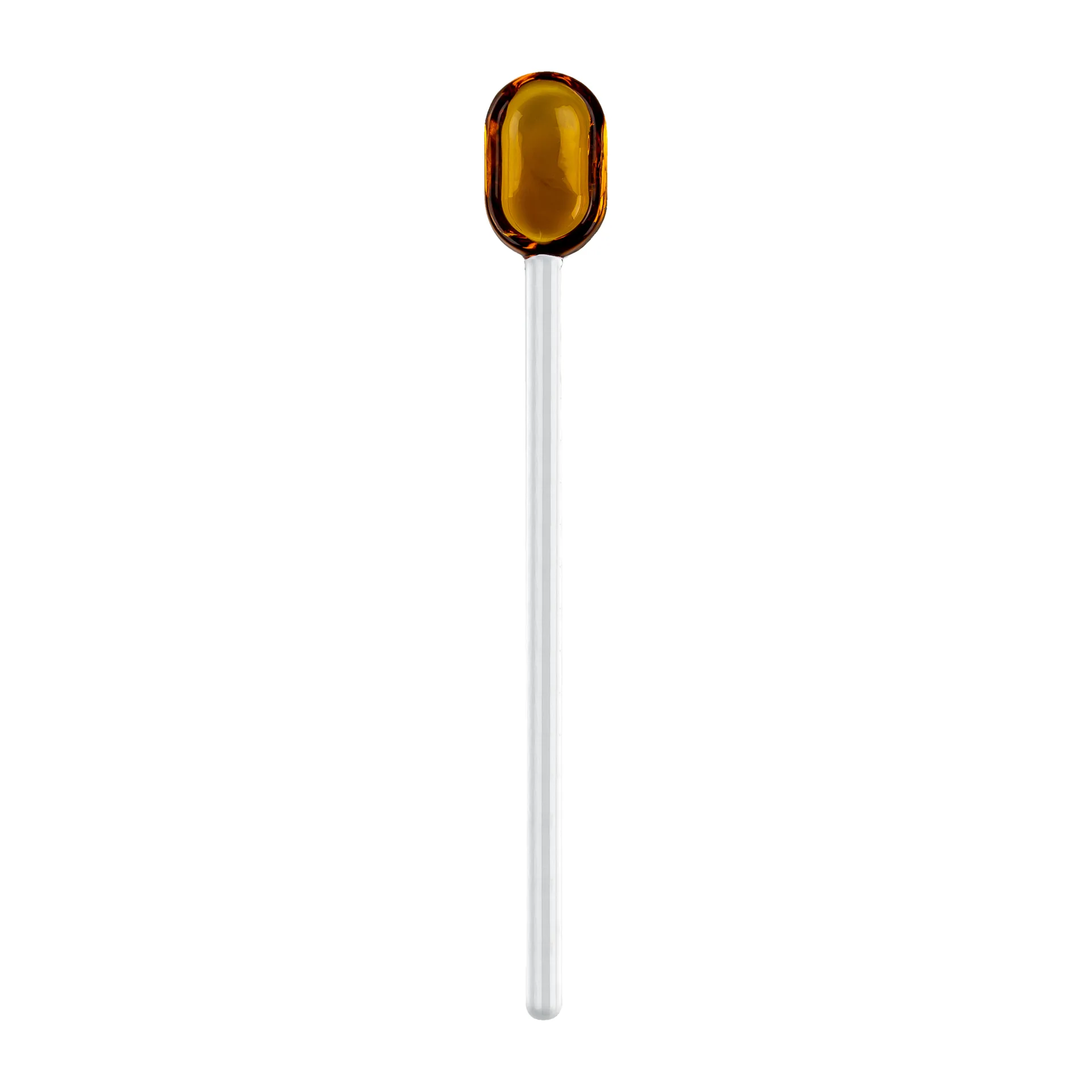 Muurla latte spoon glass 15.5 cm, Yellow-clear Muurla
