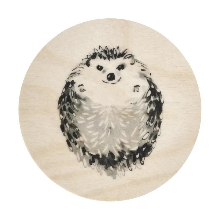 Teemu Järvi x Muurla glass coaster Ø10 cm - Hedgehog - Muurla