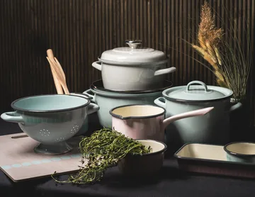 Vappu enamel casserole 5.4 L - Green - Muurla