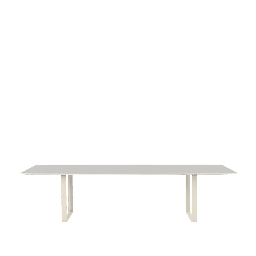 70/70 dining table 295x108 cm, Grey linoleum-Plywood-Sand Muuto