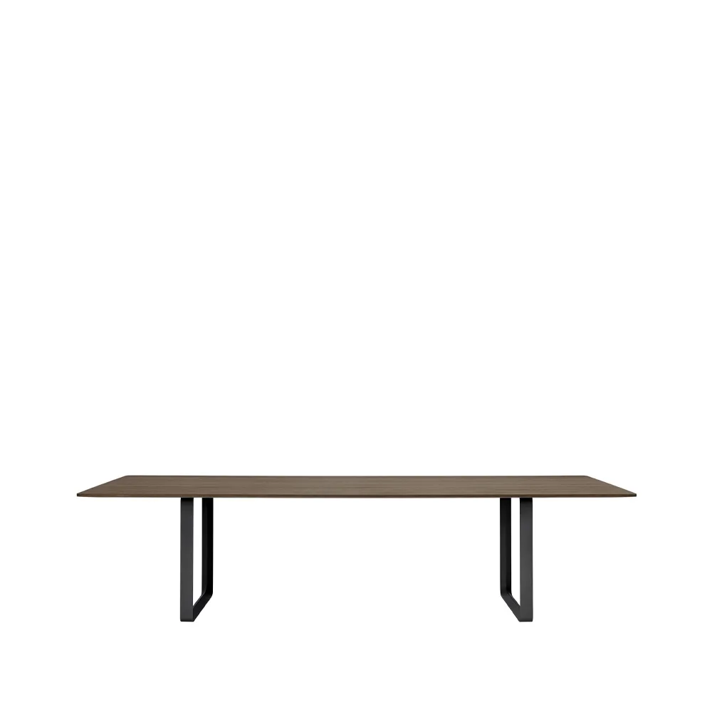 70/70 dining table 295x108 cm, Solid smoked oak-Black Muuto