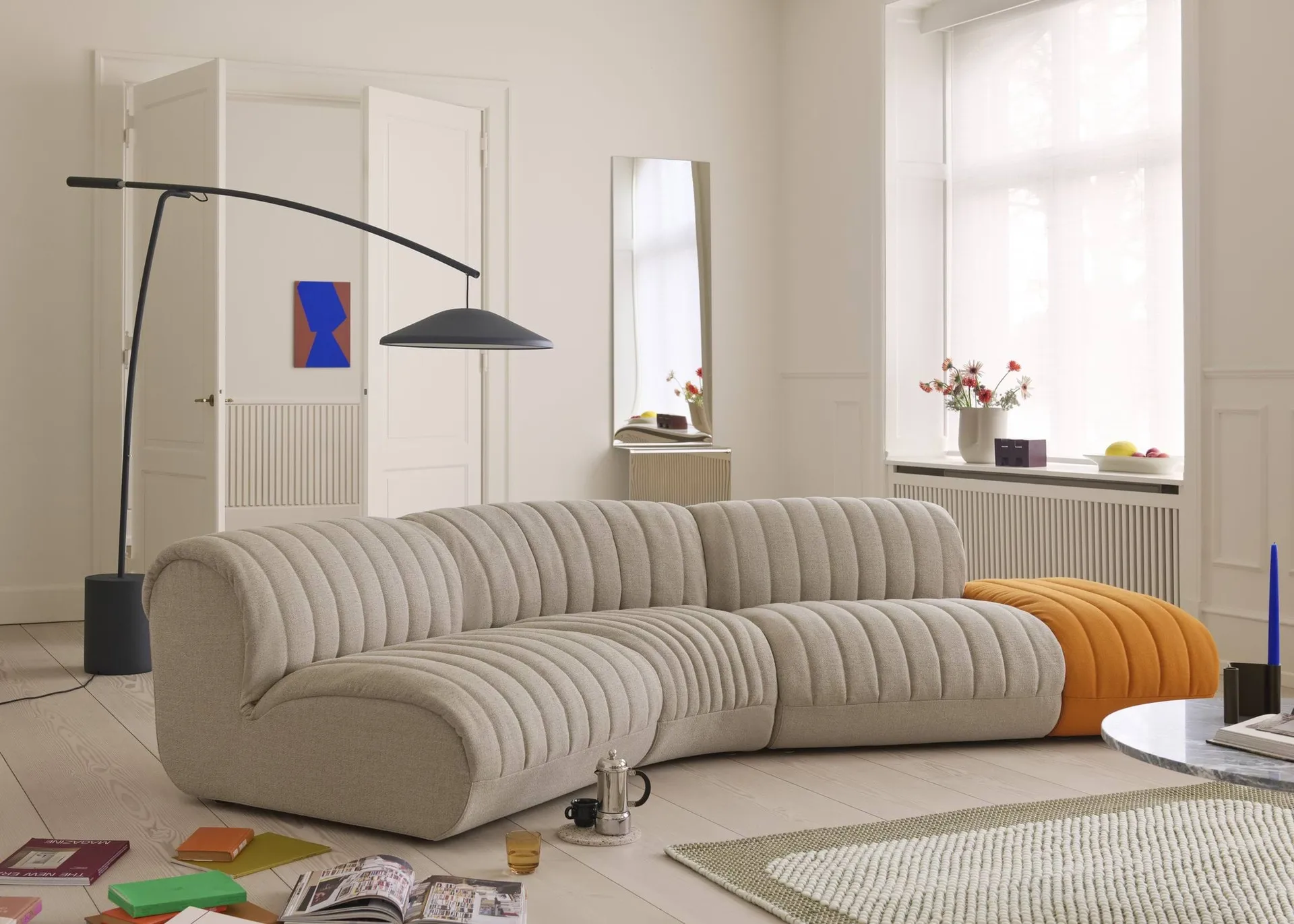 Coltre modular sofa, Configuration 2, turf-sand, corner sofa Muuto