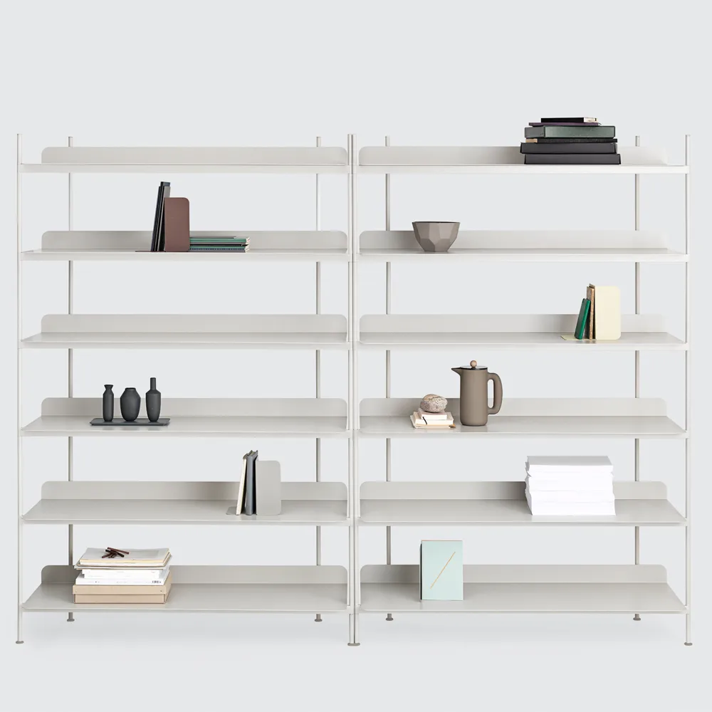 Compile configuration 1 shelving system, Black Muuto