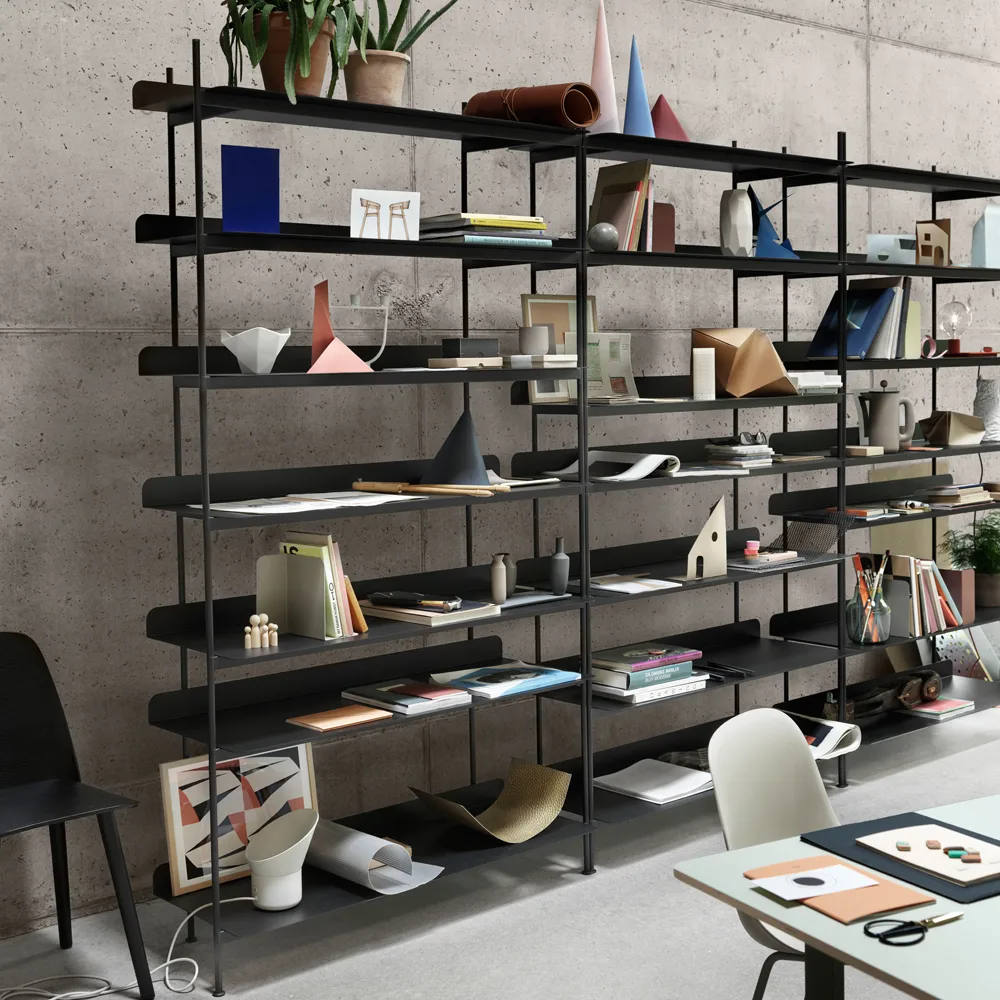 Compile configuration 1 shelving system, Grey Muuto