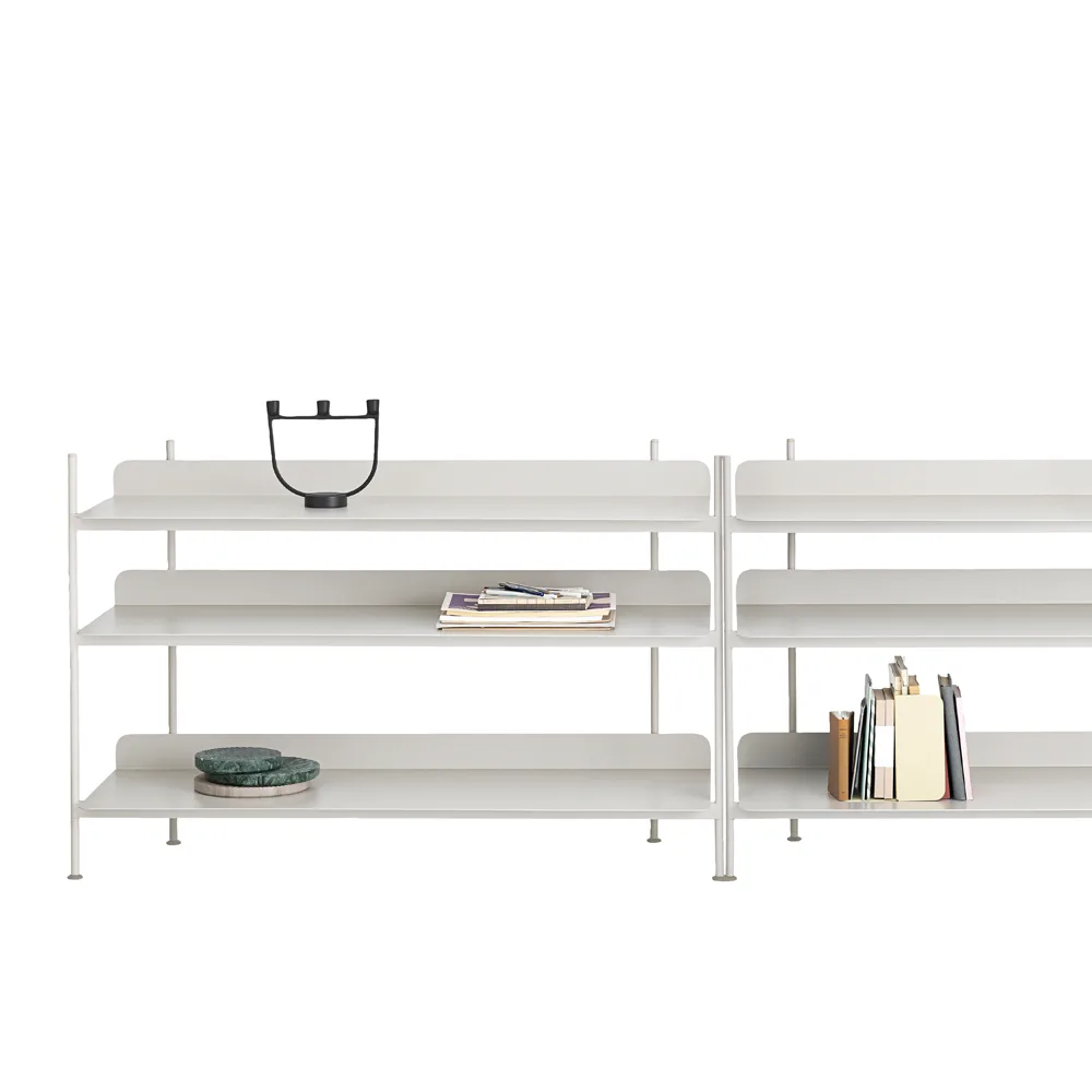 Compile configuration 8 shelving system, Black Muuto