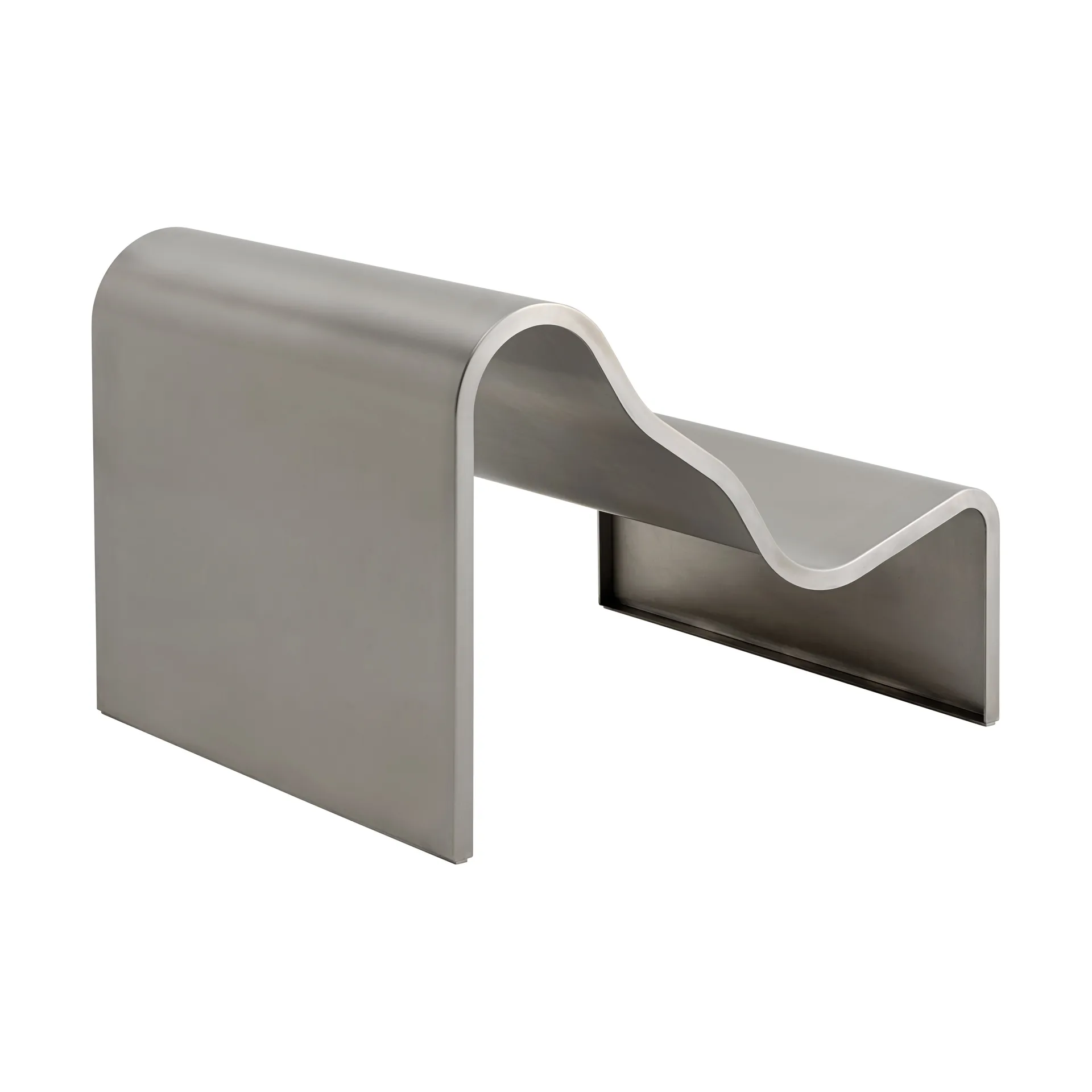 Dream View bench, Brushed steel, 100 cm Muuto