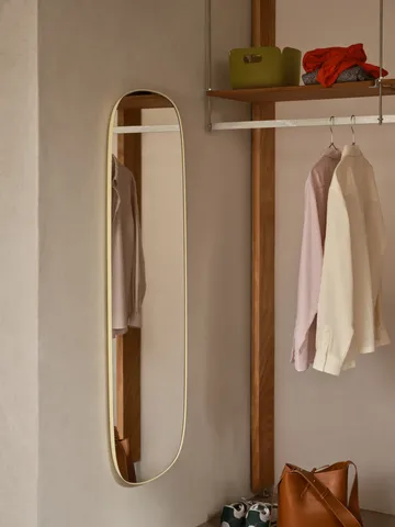 Framed mirror - Light yellow-clear, 150x50 cm - Muuto