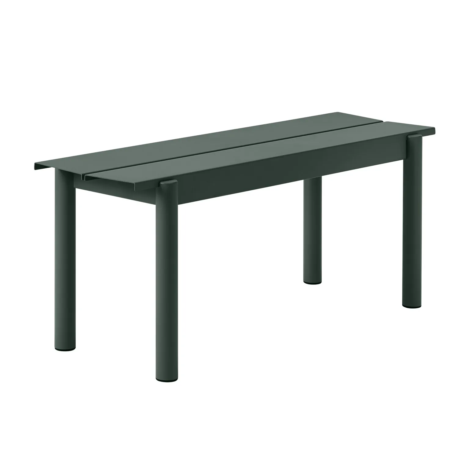 Linear steel bench 110 cm, Dark green Muuto
