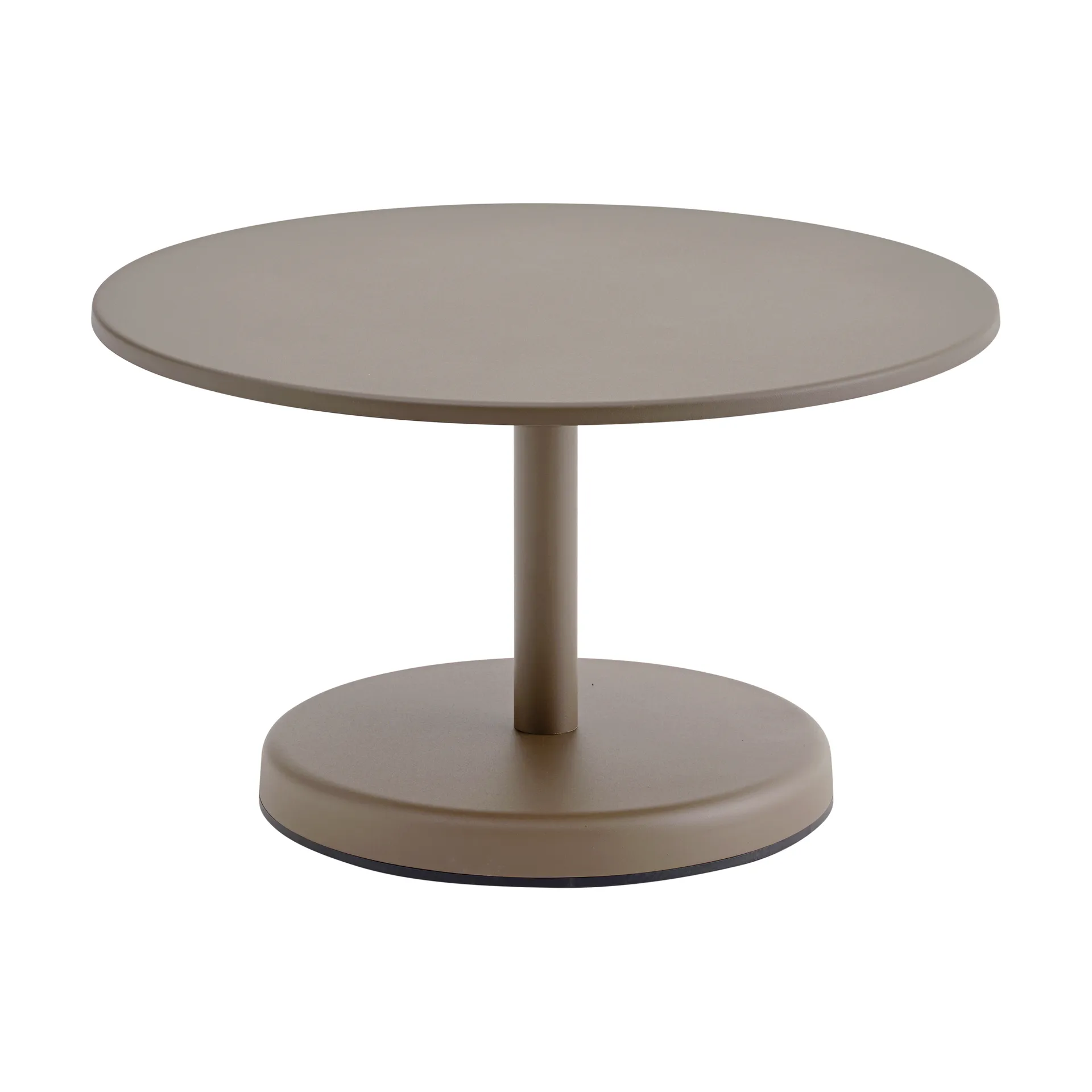 Linear Steel coffee table, Taupe, Ø70x40 cm Muuto