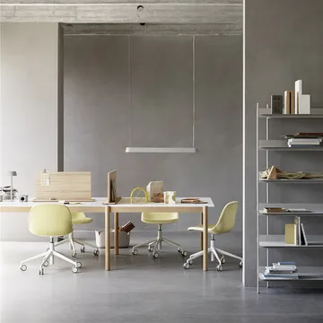 Linear System End Module table - White laminate-oak 142x120 cm - Muuto