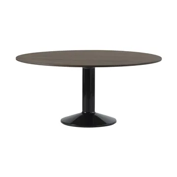 Midst pedestal table - Dark oiled oak-black, Ø160 cm - Muuto