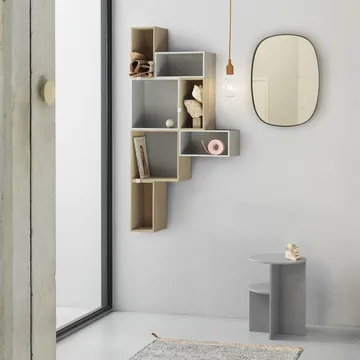 Mini stacked 2.0 storage system, small - oak - Muuto