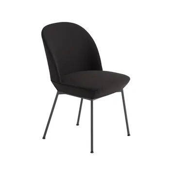 Oslo side chair fabric upholstered - Ocean 3-Anthracite black - Muuto