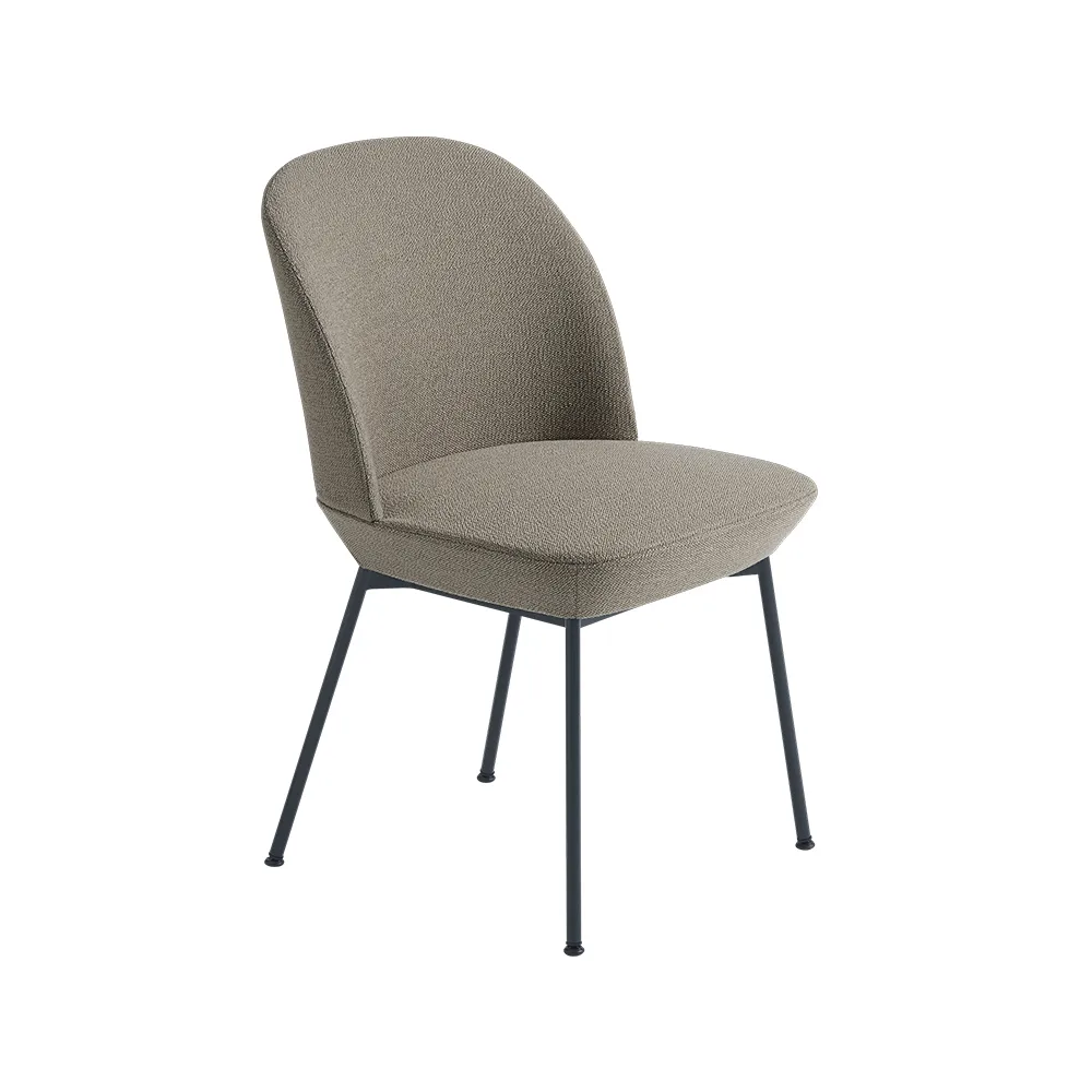 Oslo side chair fabric upholstered, Ocean 52-Anthracite black Muuto