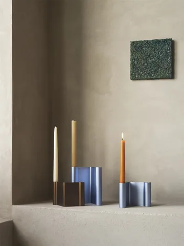 Pair candle holder 18 cm - Light blue - Muuto