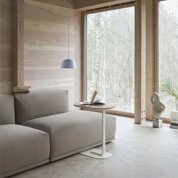 Relate Side table H: 73.5 cm - Oak veneer-Black - Muuto