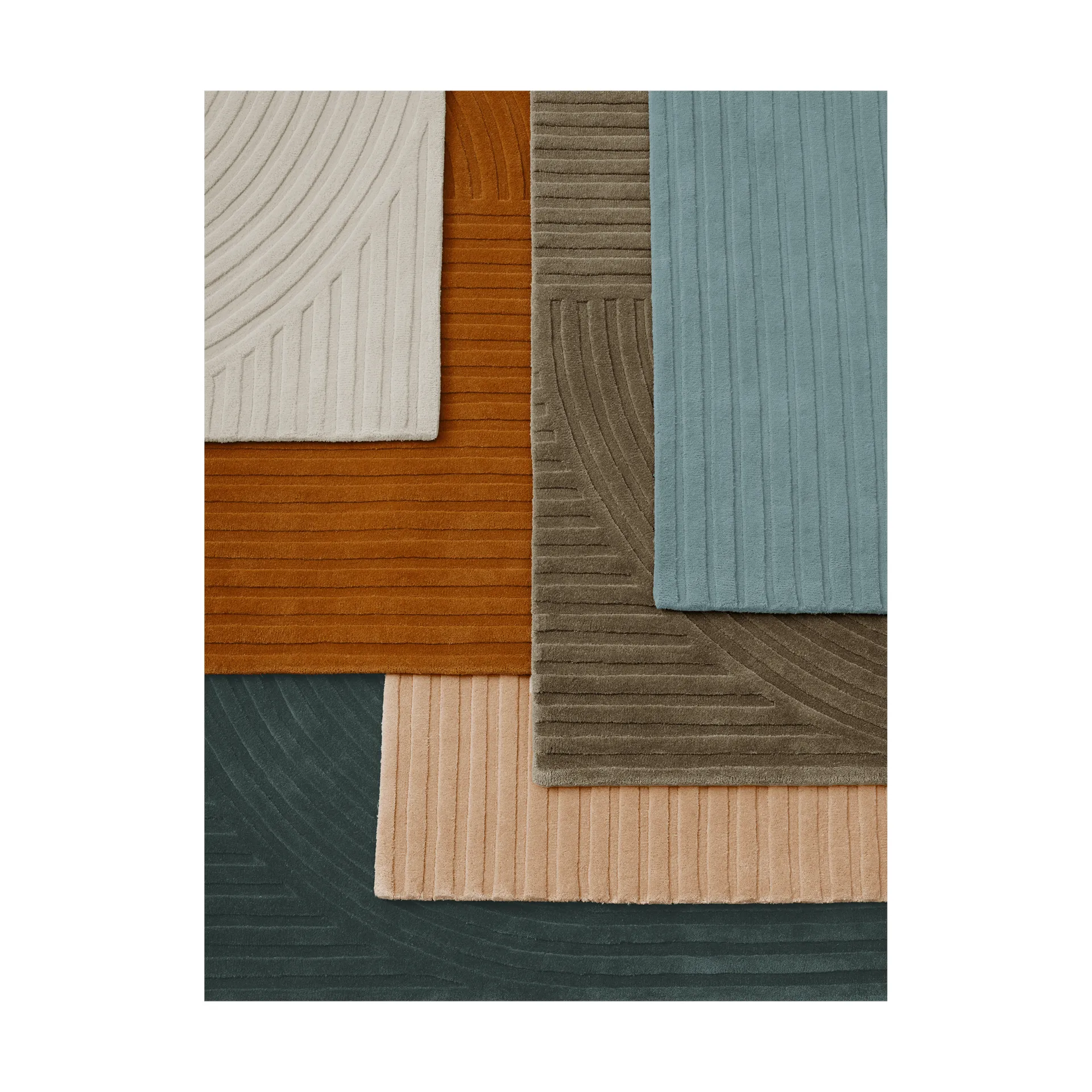 Relevo Rug Quattro wool rug, Off white, 200x300 cm Muuto
