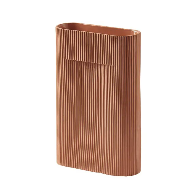 Ridge vase 35 cm, Terracotta Muuto